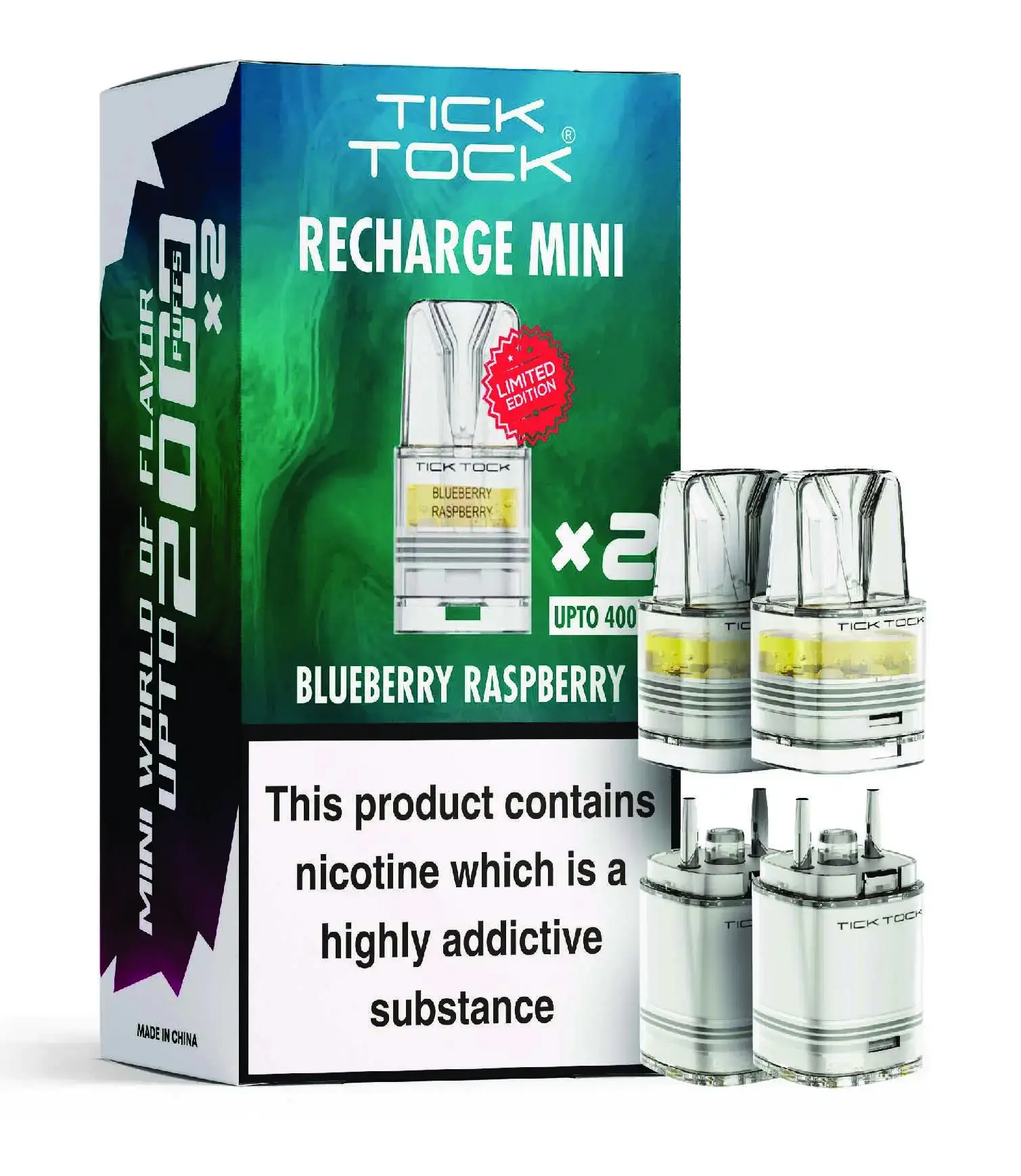  Blueberry Raspberry Tick Tock Magic 8000 Prefilled Pods